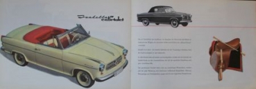 Borgward Isabella Cabriolet DeLuxe Modellprogramm 1959 Automobilprospekt (5193)